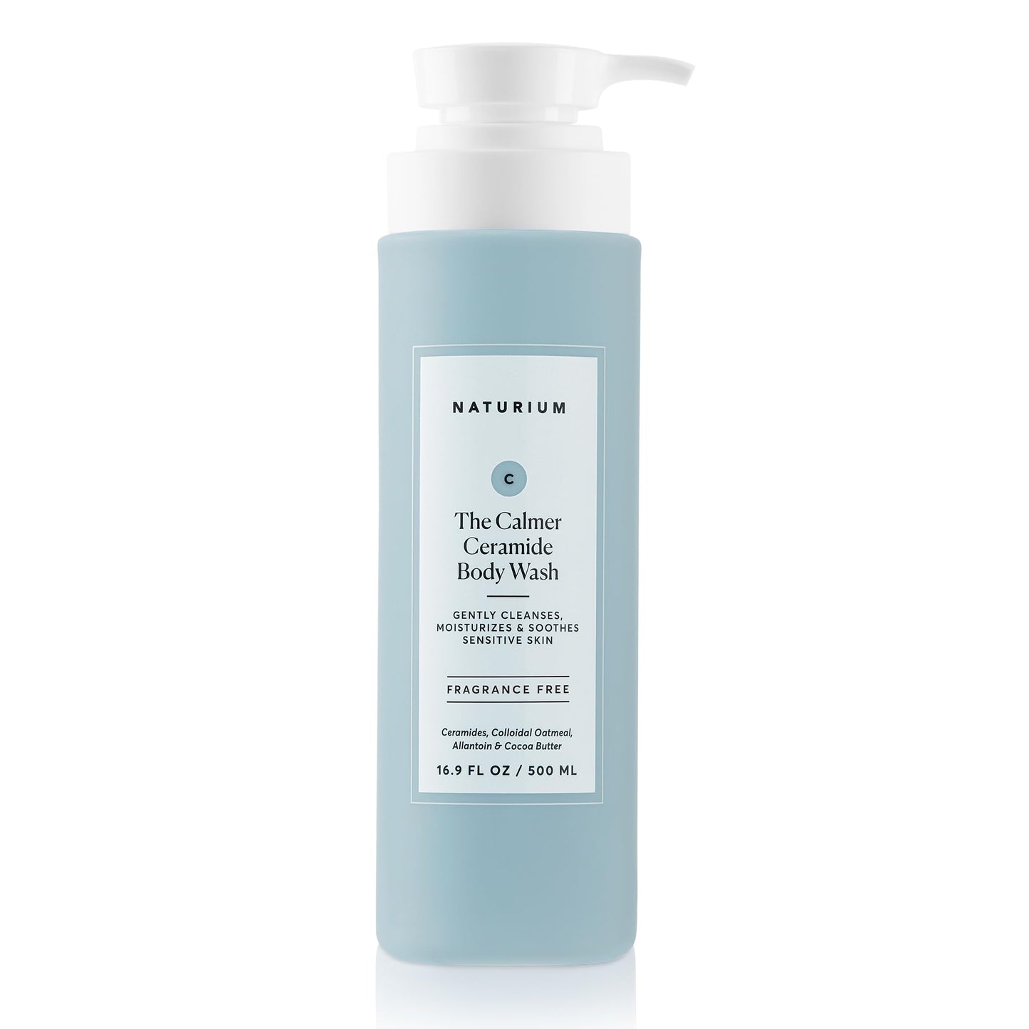 Naturium The Calmer Ceramide Body Wash, Fragrance-Free, Cleansing & Moisturising for Dry, Sensitive Skin, Dermatologist-Tested, Paraben & Cruelty-Free, 500 mL / 16.9 fl oz