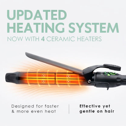 MINT X-Long 1 Inch Ceramic Ionic Curling Iron for Long Hair