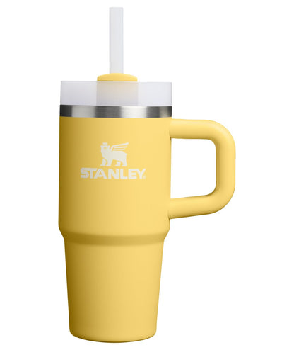STANLEY Gobelet Quencher H2.0 avec poignée et paille 414 ml | Couvercle Flowstate à 3 positions | Compatible porte-gobelet pour le voyage | Tasse isotherme en acier inoxydable | Sans BPA | Jonquille