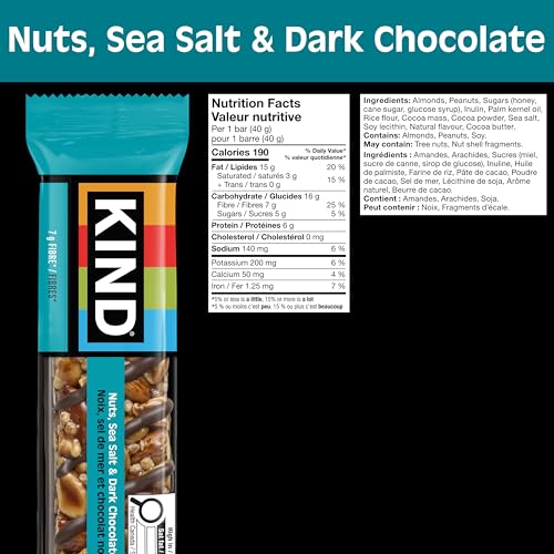 KIND Nut Bars Variety Pack - 15 Count Gluten Free Snack Bars