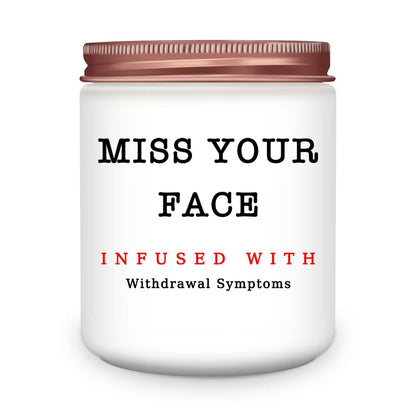 Homsolver Gifts for Women, Men, Friends, Sister, Bestie, Christmas Birthday Candles for Her Him, Unique Friendship Gift for Friend, Miss Your Face Scented Candle 🍁 All In One Marketplace Canada