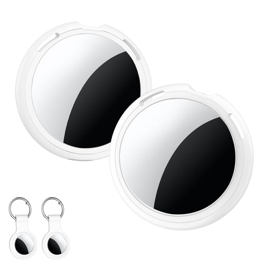 2 Pack Tracker Tags [Apple MFi Certified] Pair with Apple Find My (iOS Only) Bluetooth Smart Tags Key Finder Item Locator Waterproof Finder Worldwide Tracking for Pets Wallet Backpack Dogs Luggage