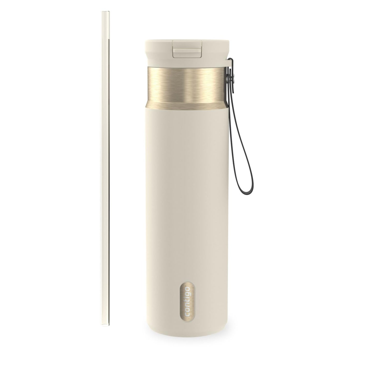 Contigo SnapSeal 24 oz Water Bottle w/Carry Strap & Reusable Straw | Vacuum-Insulated Stainless Steel for Hot & Cold Drinks | Spill-Proof Lid | BPA & Lead-Free | Dishwasher Safe 🍁 All In One Marketplace Canada