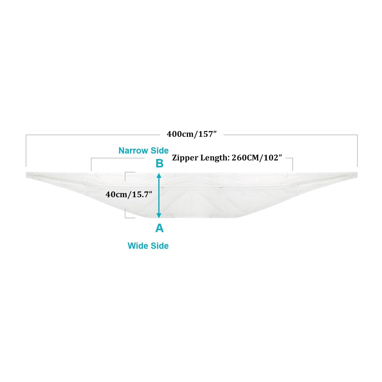 HOOMEE 400 CM (157") Universal Window Seal for Portable Air Conditioner and Tumble Dryer