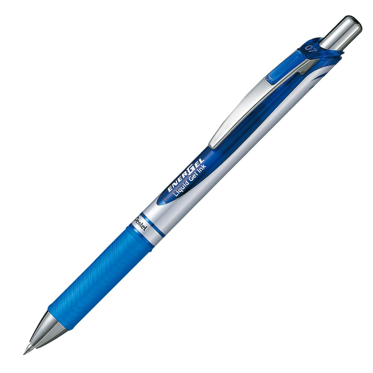 Pentel EnerGel Retractable Liquid Gel Rollerball, 0.7mm Medium Point, 12 Colours Assorted, Box of 12