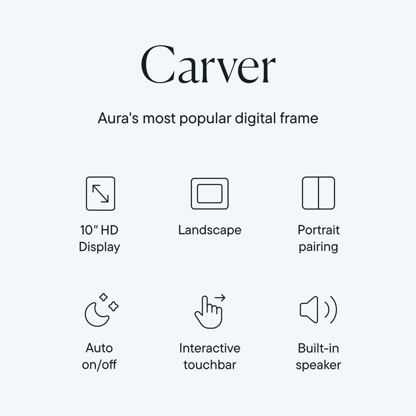 Aura Carver WiFi Digital Picture Frame | The Best Digital Frame for Gifting | Send Photos from Your Phone | Quick, Easy Setup in Aura App | Free Unlimited Storage | Gravel with White Mat