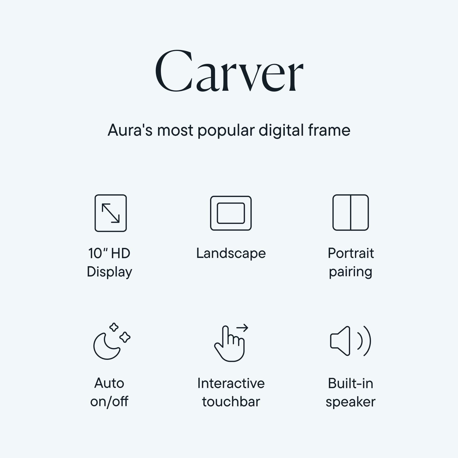Aura Carver WiFi Digital Picture Frame | The Best Digital Frame for Gifting | Send Photos from Your Phone | Quick, Easy Setup in Aura App | Free Unlimited Storage | Gravel with White Mat