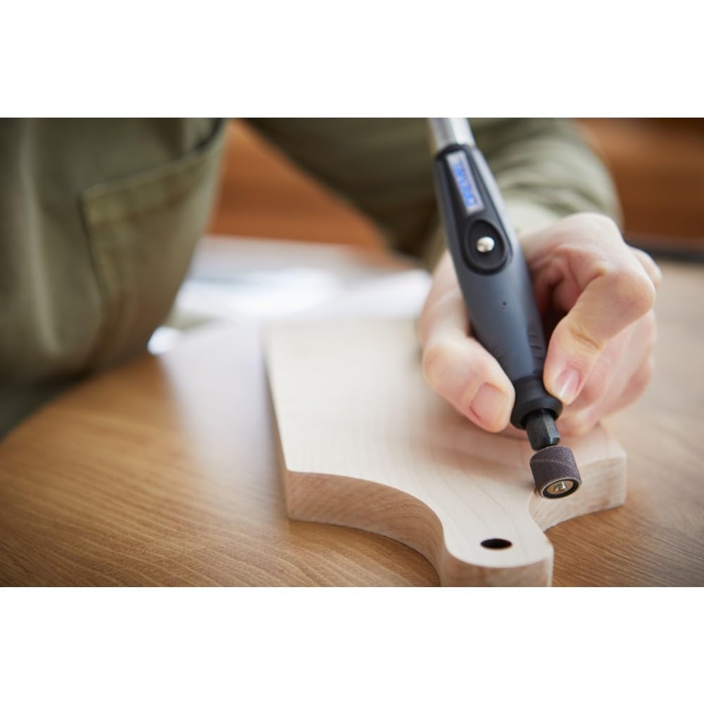 Dremel Flex Shaft Rotary Tool Attachment with Comfort Grip and 36” Long Cable-Engraver, Polisher, and Mini Sander-Ideal for Detail Metal Engraving, Wood Carving, and Jewelry Polishing, 225-02, Grey Dremel