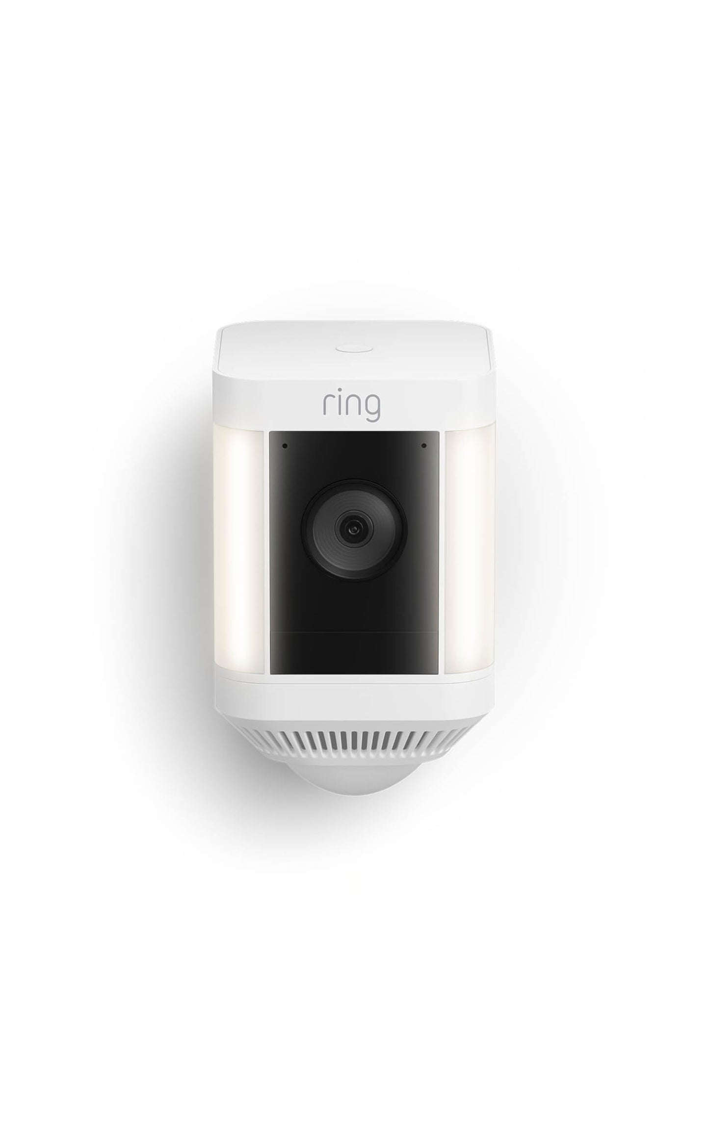 Ring Spotlight Cam Plus, Battery | Two-Way Talk, Colour Night Vision, and Security Siren - White