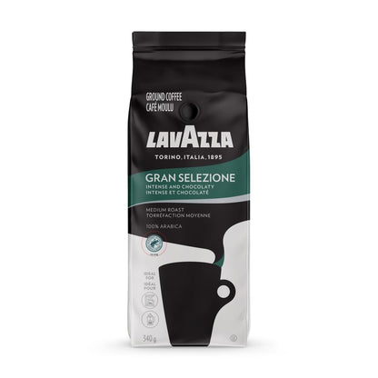 Lavazza Gran Selezione Ground Coffee Blend - 340g Bag - Non-GMO, Chocolatey Tasting Notes and Full-Bodied Aroma 🍁 All In One Marketplace Canada