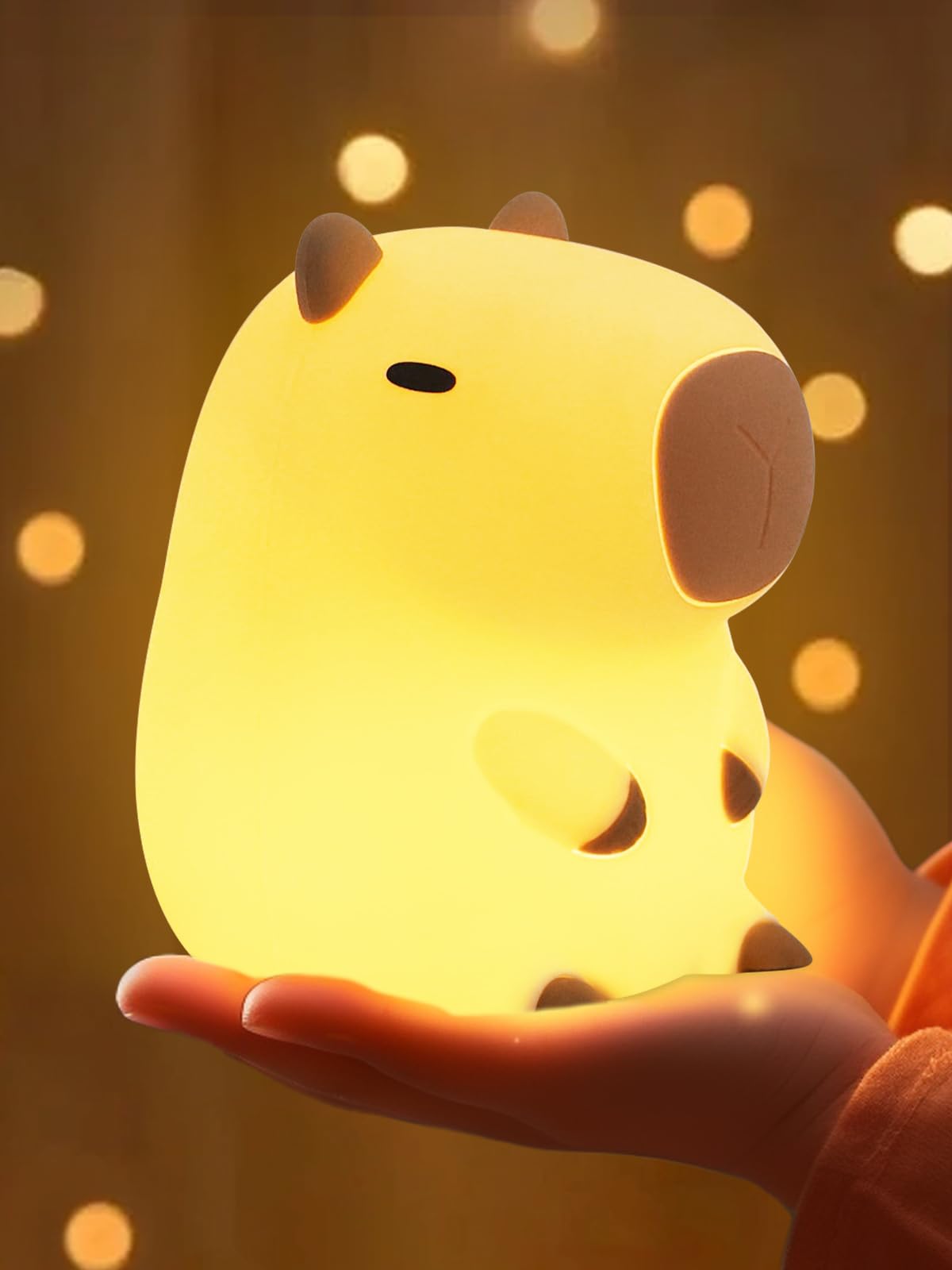YuanDian Capybara Night Light - Adorable Gift for Women, Teen. Decorate Bedroom with Cute Silicone Capybara Nightlights Christmas for Girls and Boys 🍁 All In One Marketplace Canada