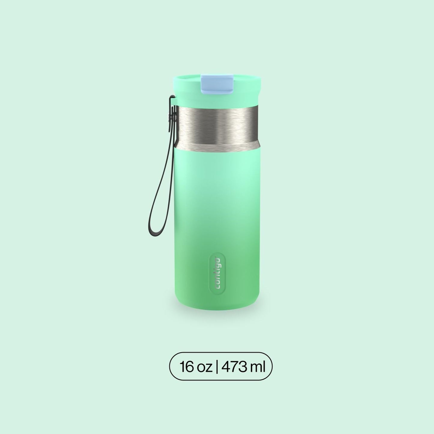Contigo DualSip 16 oz Compact Water Bottle w/ 2-Way Lid (Drink from Straw or Spout) | Vacuum-Insulated Stainless Steel for Cold Drinks | 100% Leakproof | BPA & Lead-Free | Dishwasher Safe 🍁 All In One Marketplace Canada