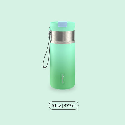 Contigo DualSip 16 oz Compact Water Bottle w/ 2-Way Lid (Drink from Straw or Spout) | Vacuum-Insulated Stainless Steel for Cold Drinks | 100% Leakproof | BPA & Lead-Free | Dishwasher Safe 🍁 All In One Marketplace Canada