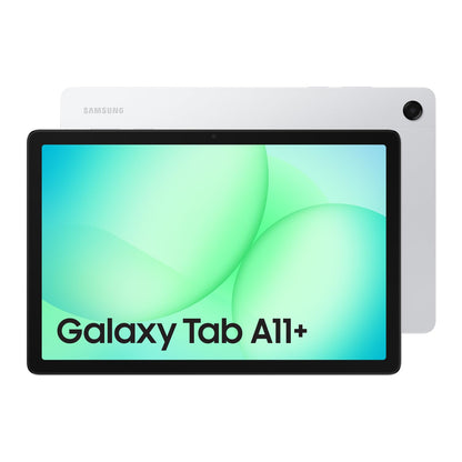Samsung Galaxy Tab A11+ (CAD Version & Warranty) - Silver 256GB, 11" Android Tablet, External Storage Support, Headphone Jack, 25W Fast Charging
