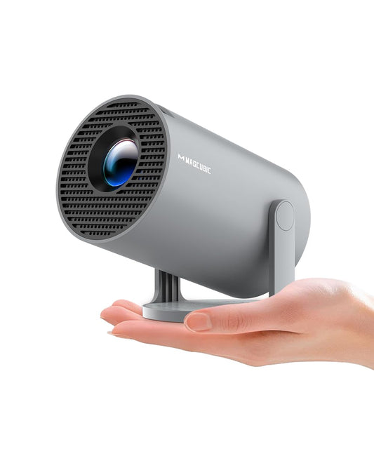 Magcubic Mini Projector with 4K Support, Portable Projector with WiFi 6 and Bluetooth 5.4, Auto Keystone, 200 ANSI, 180° Rotation, Built-in Apps, Smart Projecteur for Outdoor Home Theater