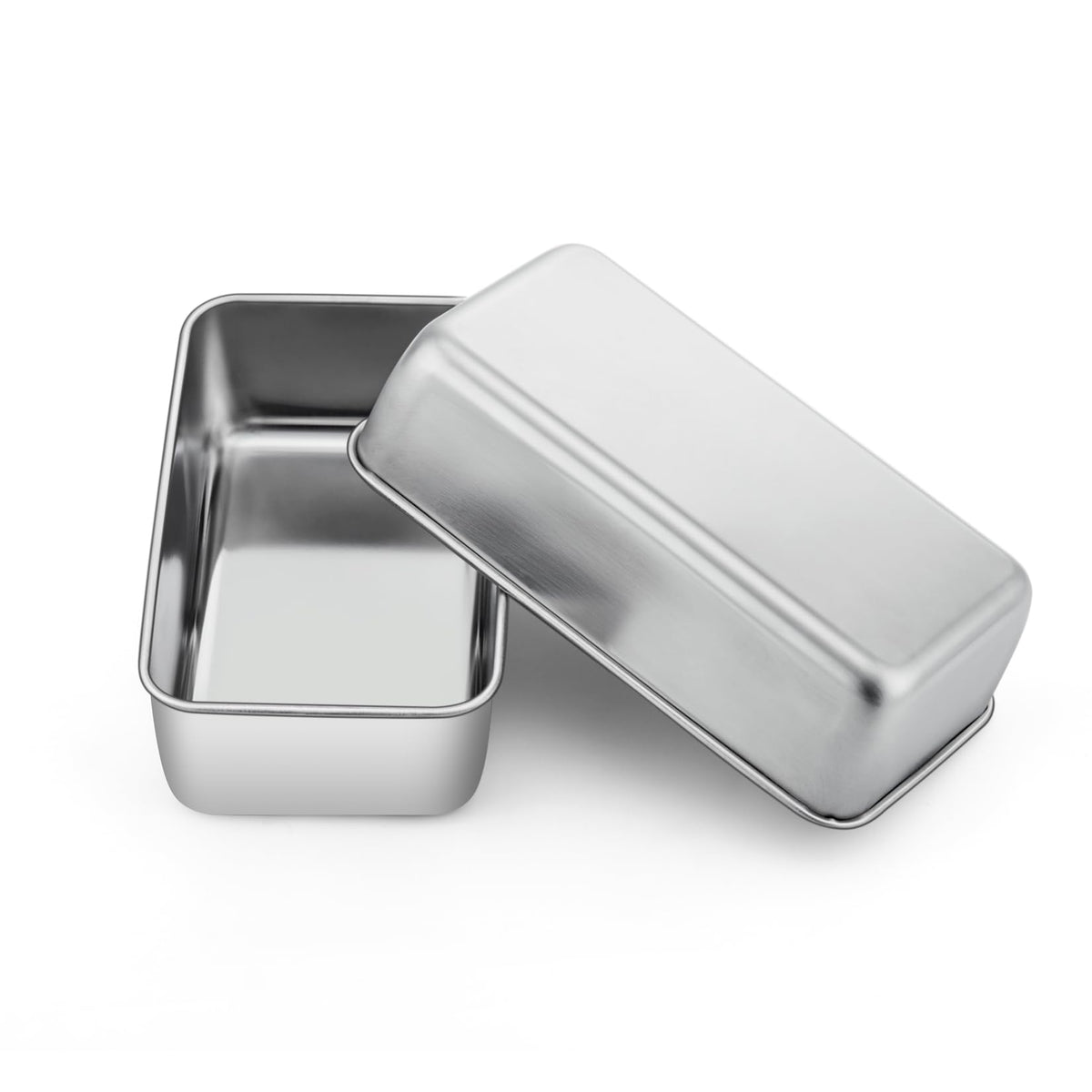 P&P CHEF Loaf Pan, 9 x 5 Inch Stainless Steel Bread Pan, (Silver, 2Pcs) 🍁 All In One Marketplace Canada