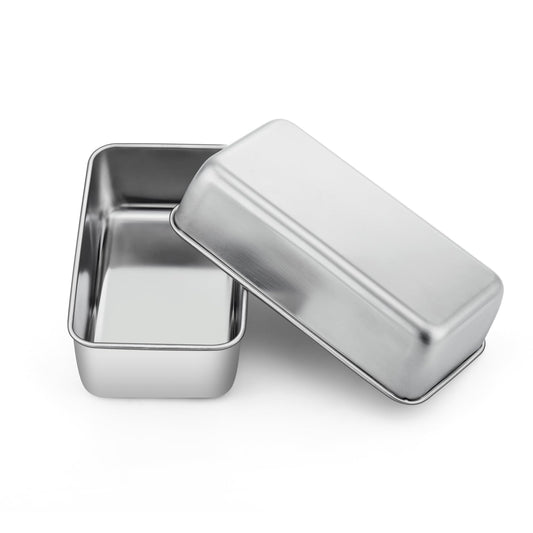 P&P CHEF Loaf Pan, 9 x 5 Inch Stainless Steel Bread Pan, (Silver, 2Pcs) 🍁 All In One Marketplace Canada