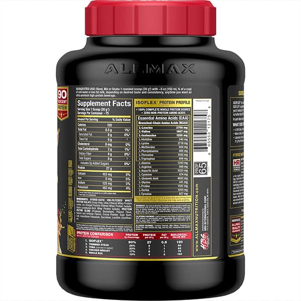 ALLMAX ISOFLEX 100% Whey Protein Isolate - Chocolate Peanut Butter - 5 lb