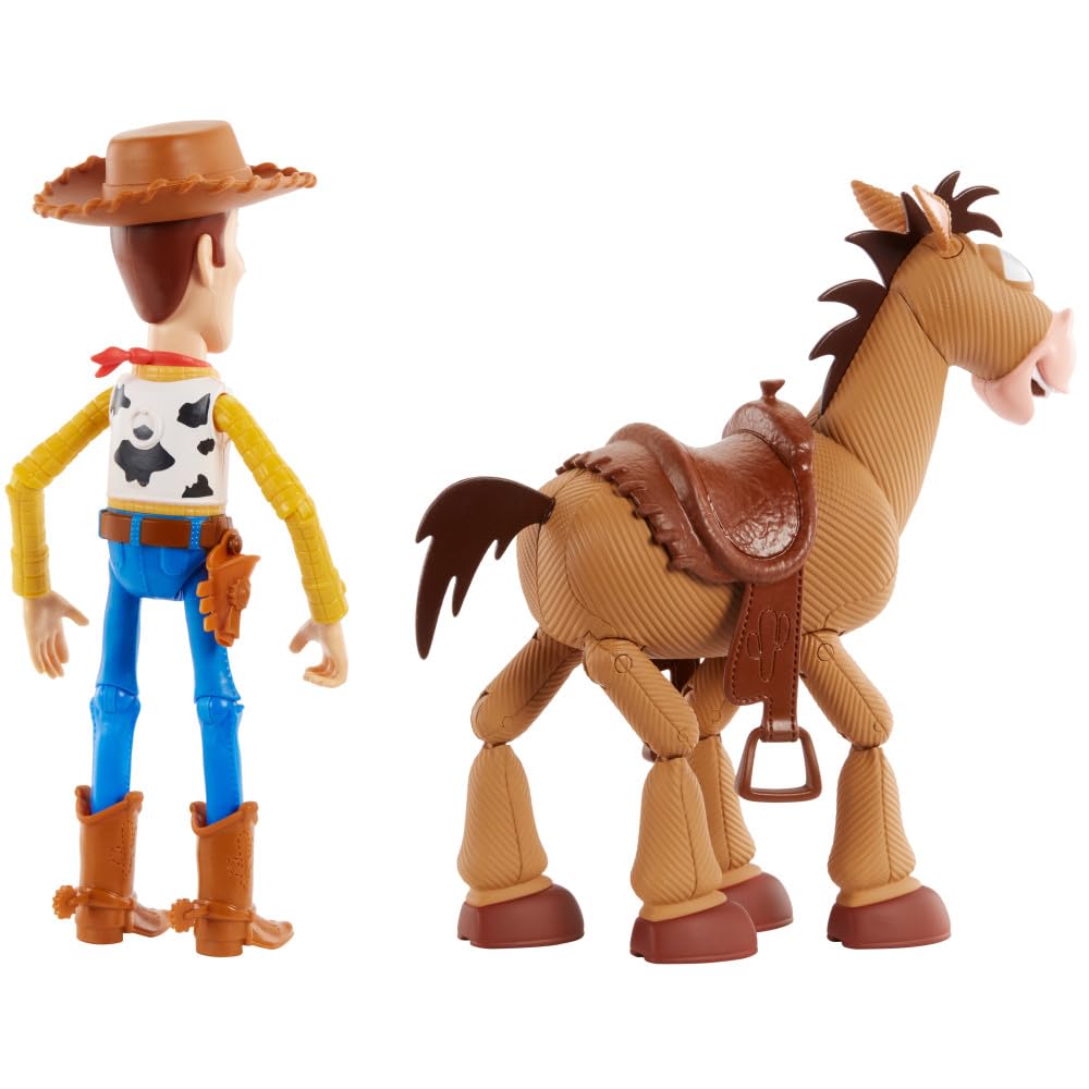 Mattel Disney Pixar's Toy Story 4 Woody and Bullseye 2-Character Pack, Movie-inspired Relative-Scale for Storytelling Play - Available at All In One Marketplace Canada