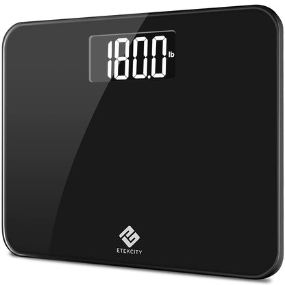 Etekcity High Precision Digital Body Weight Bathroom Scale with Ultra Wide Platform and Easy-to-Read Backlit LCD, 440 Pounds, Black