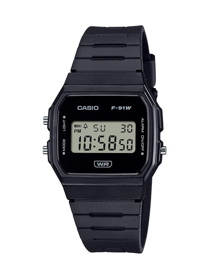 Casio F-91WB Series | Men's Digital Watch | Environmentally Friendly Bio-Based Resin | Alarm | Date Indicator | 7-Year Battery, Black