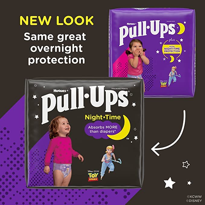 Girls Potty Training Underwear, Easy Open Training Pants 2T-3T, Pull-Ups Night-Time for Toddlers, 68 ct, Giga Pack