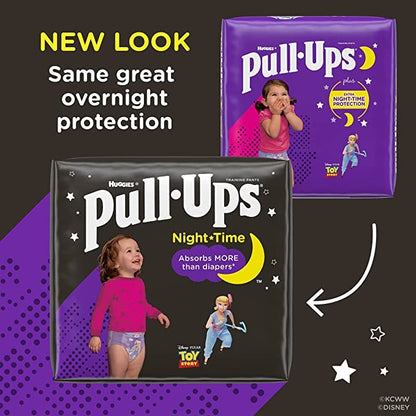 Girls Potty Training Underwear, Easy Open Training Pants 2T-3T, Pull-Ups Night-Time for Toddlers, 68 ct, Giga Pack