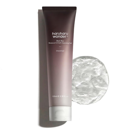 Haruharu Wonder Black Rice Moisture 5.5 Soft Cleansing Gel 100ml Fermented Black Rice Face Wash Foam Cleanser - Available at All In One Marketplace Canada