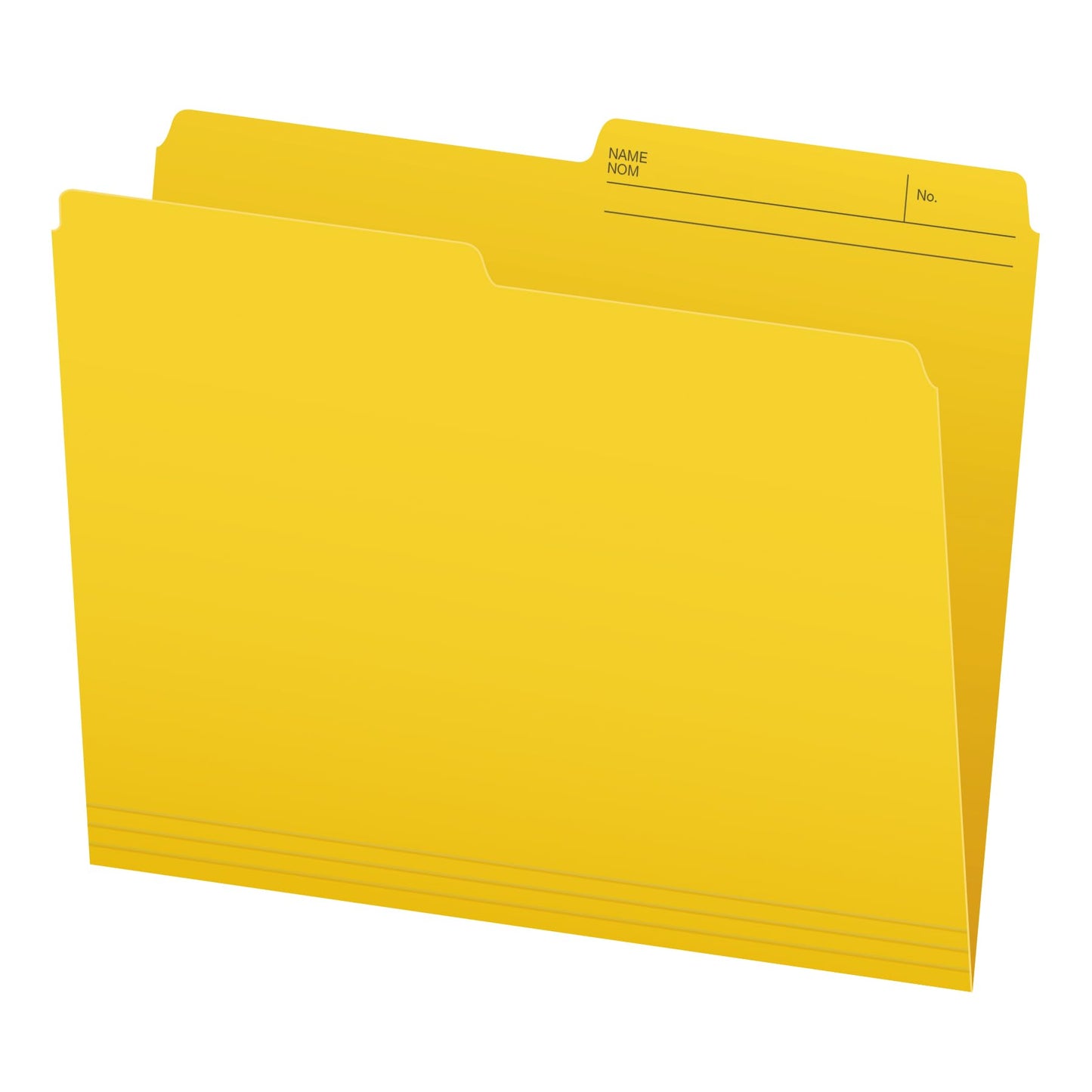 Pendaflex Colour File Folders, 1/2 Cut Tab, Letter, Yellow, 100/Box Pendaflex