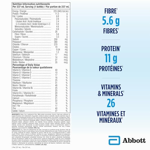 Glucerna Diabetes-Specific Meal Replacement Shakes, Strawberry Flavor, 6-Pack (237 mL Each)