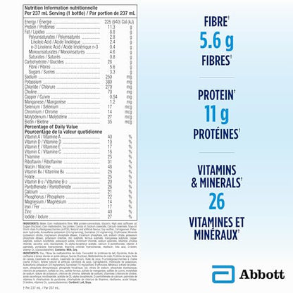 Glucerna Diabetes-Specific Meal Replacement Shakes, Strawberry Flavor, 6-Pack (237 mL Each)