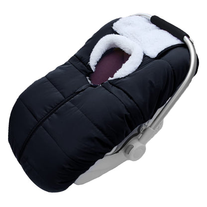 Winter Baby Car Seat Cover - Carseat Bunting Bag/Blanket Keep Baby Warm for Newborn Infant - Cold Weather Insulated Windproof Carrier Canopy for Travel (Black) 🍁 All In One Marketplace Canada