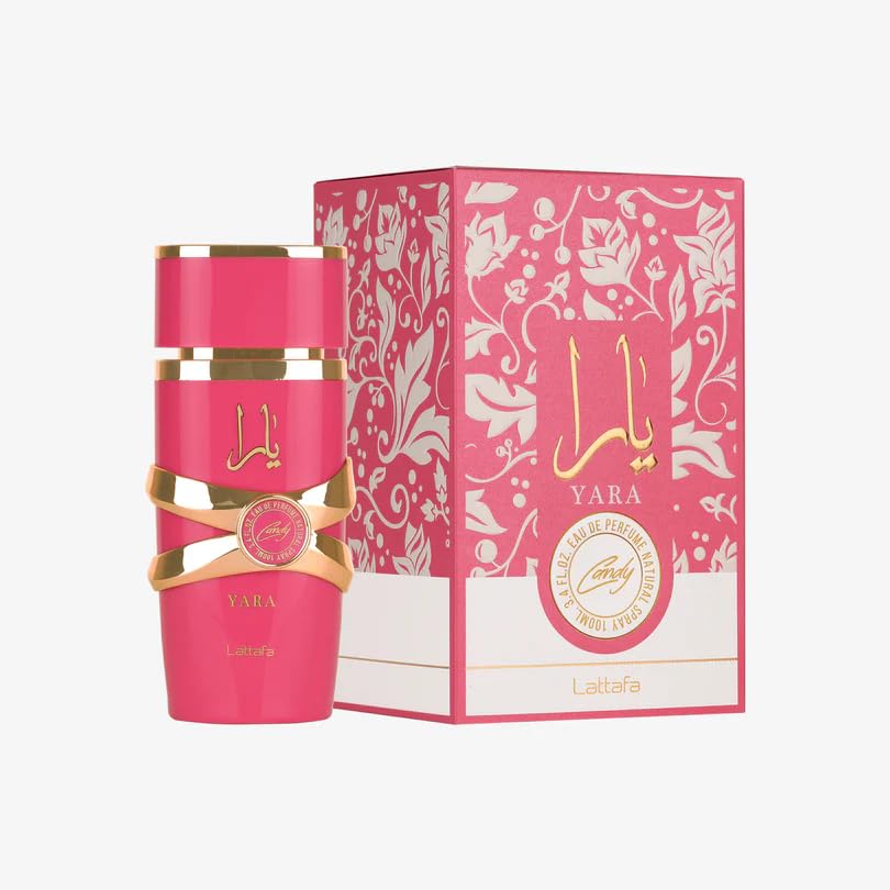 Lattafa Yara Candy for Women Eau de Parfum Spray, 3.4 Ounce / 100 ml