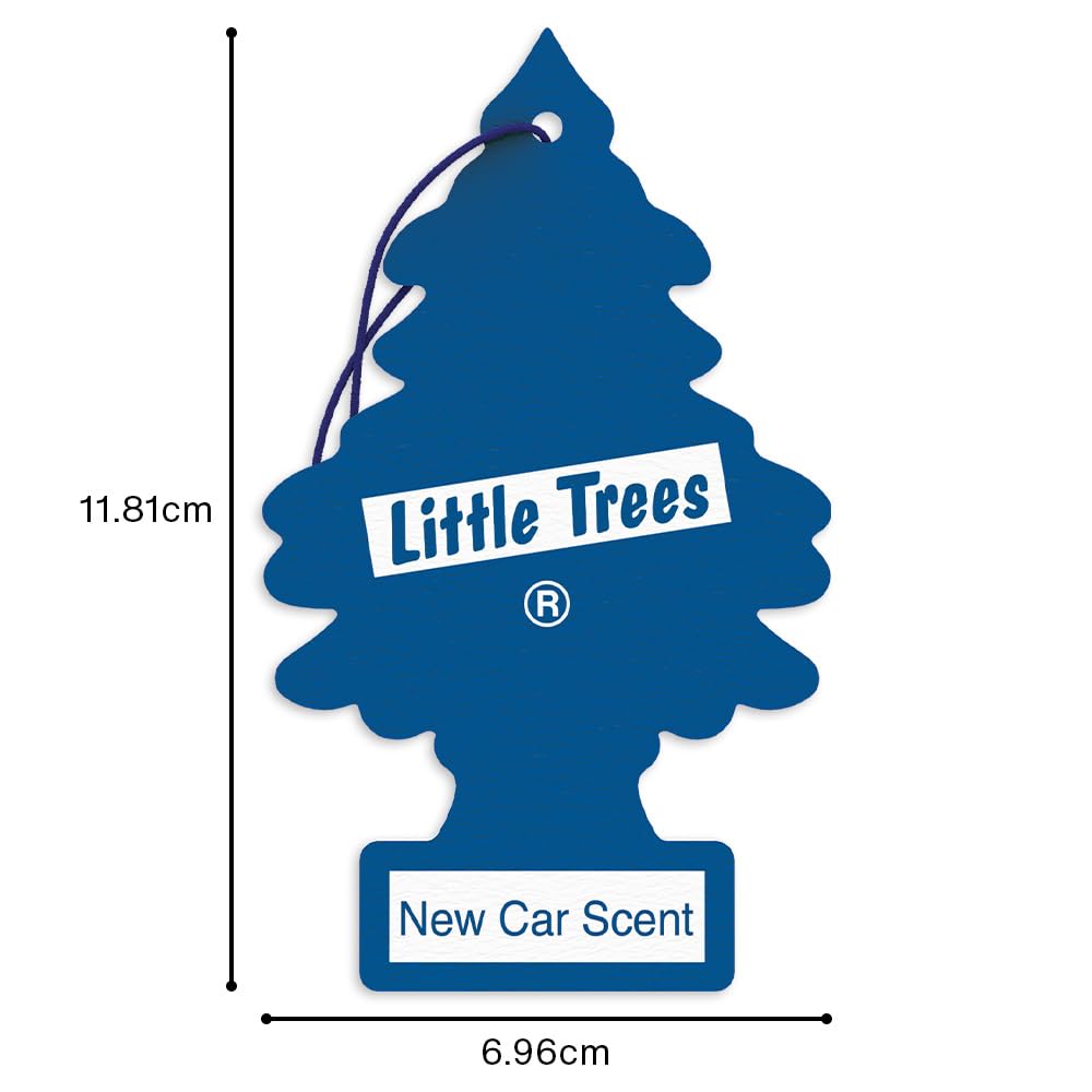 LITTLE Air Fresheners Car Air Freshener. Hanging Tree Provides Long Lasting Scent for Auto or Home. New Car Scent, 24 Air Fresheners