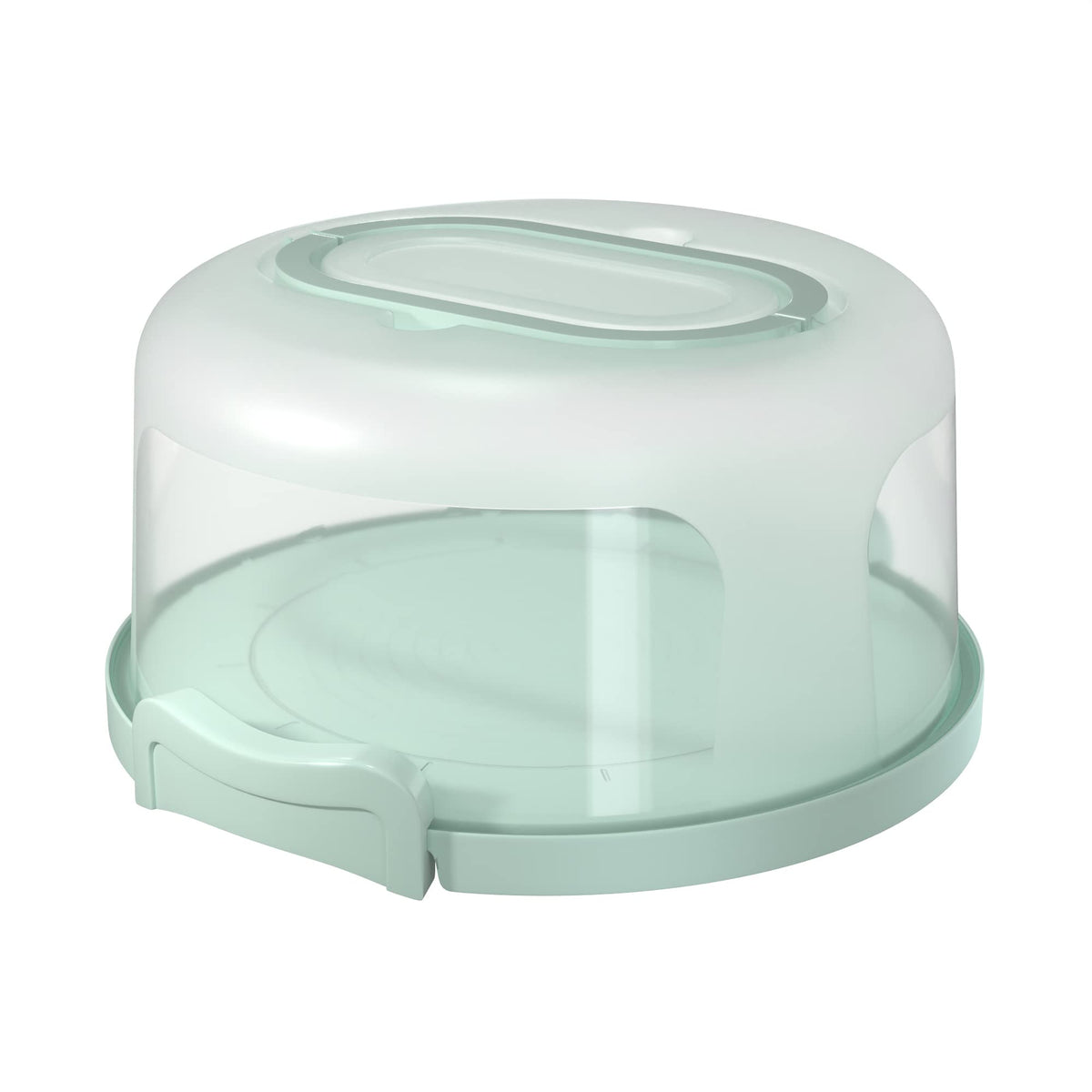 Top Shelf Elements Cake Carrier, Two sided Cake Holder Serves as Five Section Serving Tray, Portable Cake Stand Fits 10 inch Cake, Cake Box Comes With Handle, Stand Holds Pies (Seafoam Green) 🍁 All In One Marketplace Canada