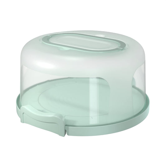 Top Shelf Elements Cake Carrier, Two sided Cake Holder Serves as Five Section Serving Tray, Portable Cake Stand Fits 10 inch Cake, Cake Box Comes With Handle, Stand Holds Pies (Seafoam Green) 🍁 All In One Marketplace Canada
