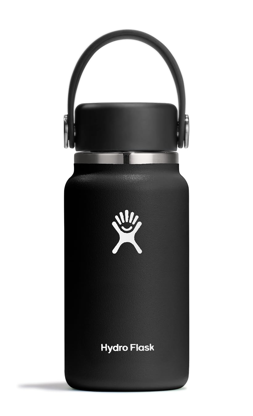 Hydro Flask Micro Bottle - Leak Proof Purse or Pocket Flask - Insulated Mini Water Bottle 6.7 Oz Black 🍁 All In One Marketplace Canada