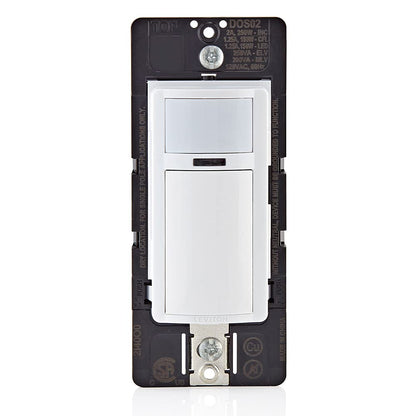 Leviton 2-Pack Decora Occupancy Motion Sensor Light Switch, Auto-On, 2A, Residential Grade, Single Pole, DOS02-2PK, White Leviton