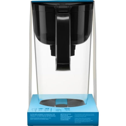 Brita 10 Cup Filter Pitcher with Smart Light Indicator, Reduces Chlorine taste and odour from Tap Water, Filters 151 Litres, Huron, Black