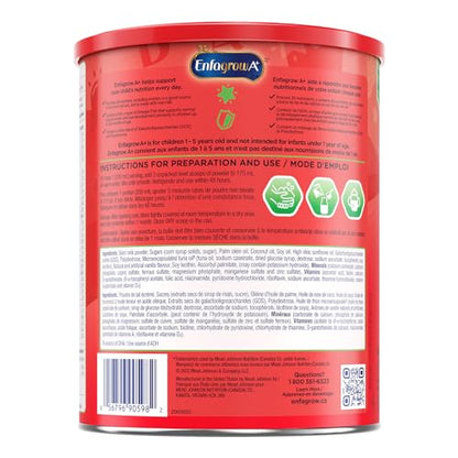 Enfagrow A+ Toddler & Child Nutritional Drink with DHA, 26 Essential Nutrients, Ages 1-5, Vanilla, 907g Powder