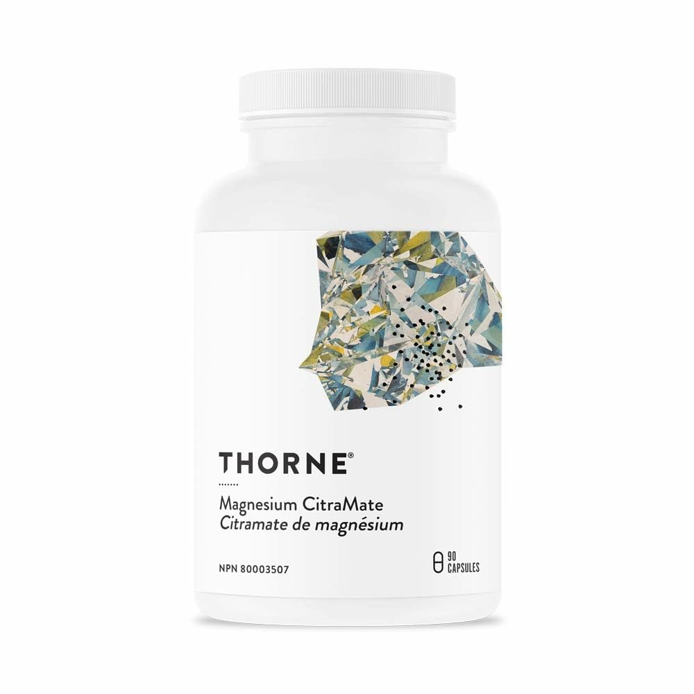 Thorne Magnesium Citramate - Magnesium with Citrate-Malate to Support Energy Production, Heart and Lung Function, and Metabolism of Sugar and Carbs - 90 Capsules - 90 Servings - Available at All In One Marketplace Canada