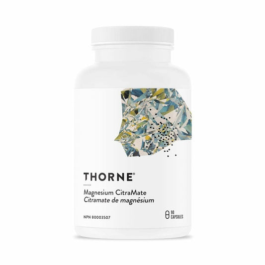 Thorne Magnesium Citramate - Magnesium with Citrate-Malate to Support Energy Production, Heart and Lung Function, and Metabolism of Sugar and Carbs - 90 Capsules - 90 Servings - Available at All In One Marketplace Canada