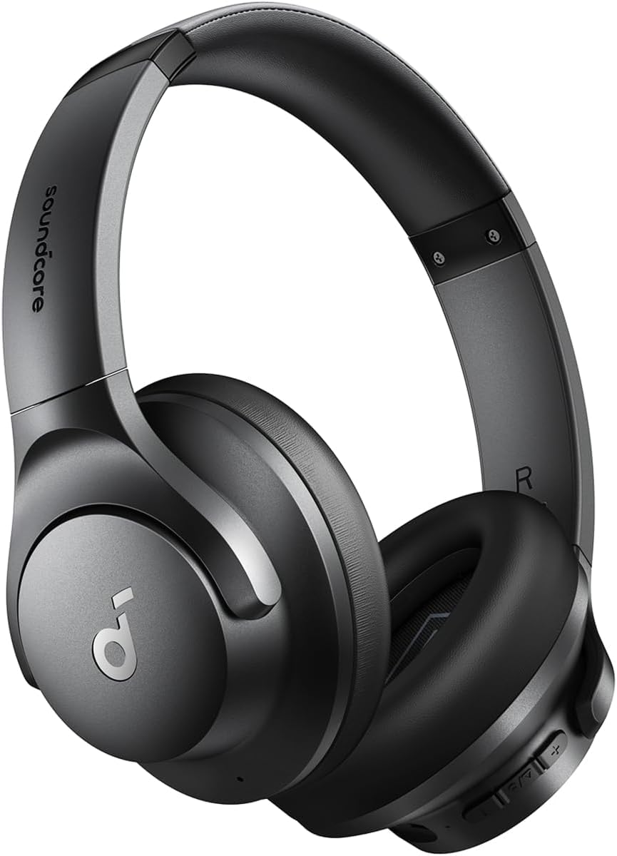soundcore by Anker Q20i Hybrid Active Noise Cancelling Headphones, Wireless Over-Ear Bluetooth, 40H Long ANC Playtime, Hi-Res Audio, Big Bass, Customize via an App, Transparency Mode, Ideal for Travel - Available at All In One Marketplace Canada