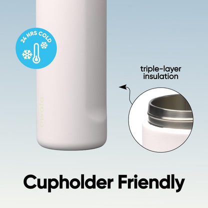 Owala FreeSip Insulated Stainless Steel Water Bottle with Straw for Sports and Travel, BPA-Free, 24oz, Iced Breeze