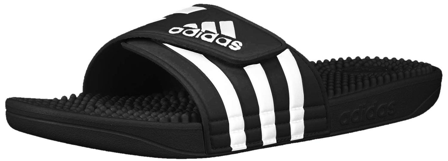 adidas Unisex-Adult Adissage, Core Black/White/Core Black, 11