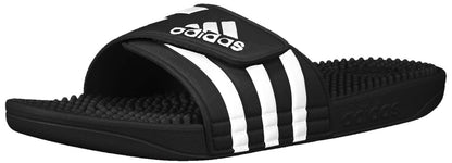 adidas Unisex-Adult Adissage, Core Black/White/Core Black, 11