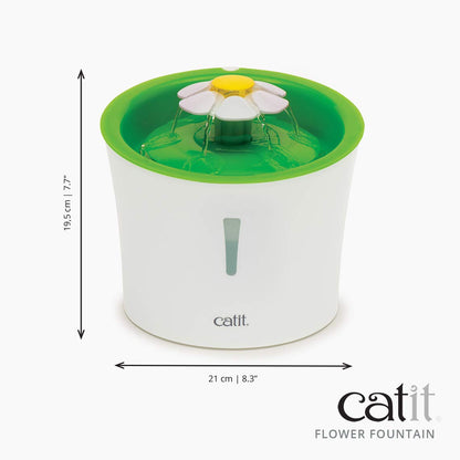 Catit Senses 2.0 Flower Fountain, 3 L Cat Water Fountain, Green 🍁 All In One Marketplace Canada
