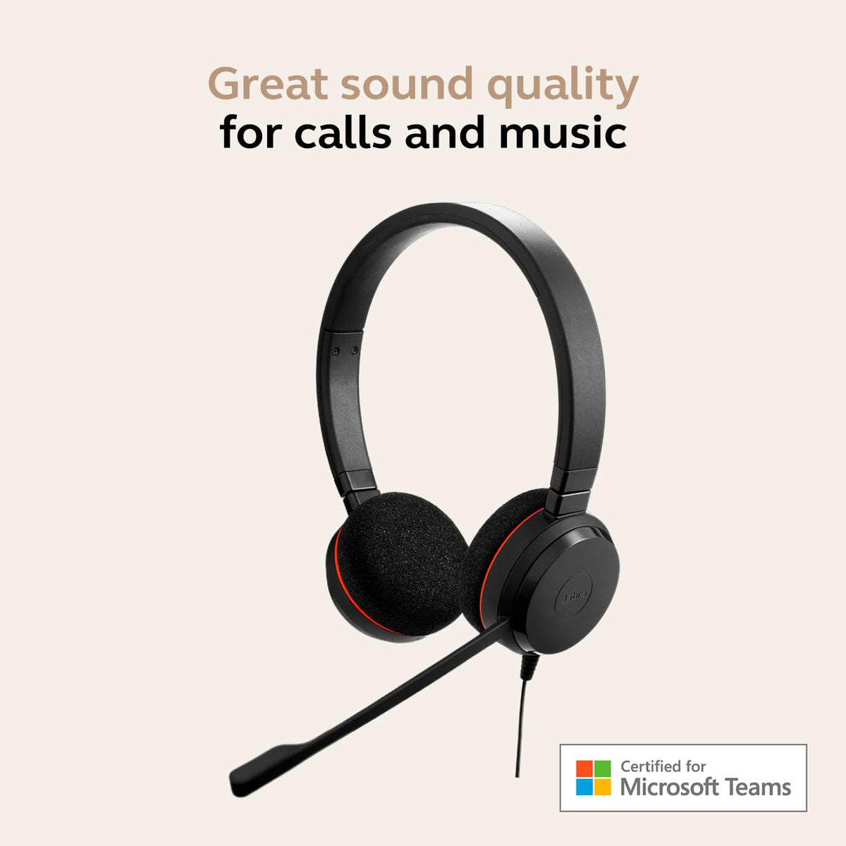 Jabra Evolve 20 Wired Headset (2025 Edition) with USB-A/USB-C, Black