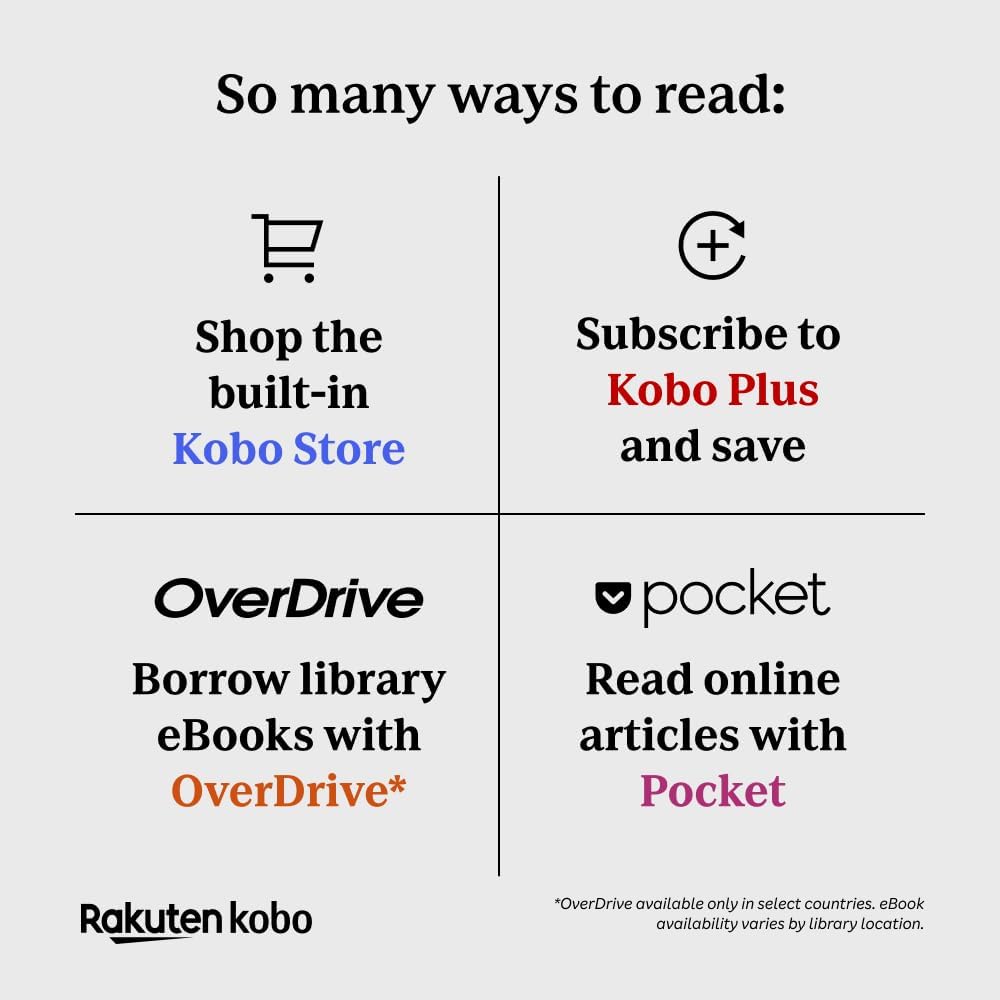 Kobo Clara Colour | Colour eReader | 6” Glare-Free Colour E Ink Kaleido 3 Display | Dark Mode Option | Waterproof | Audiobooks | 16GB of Storage (Black)