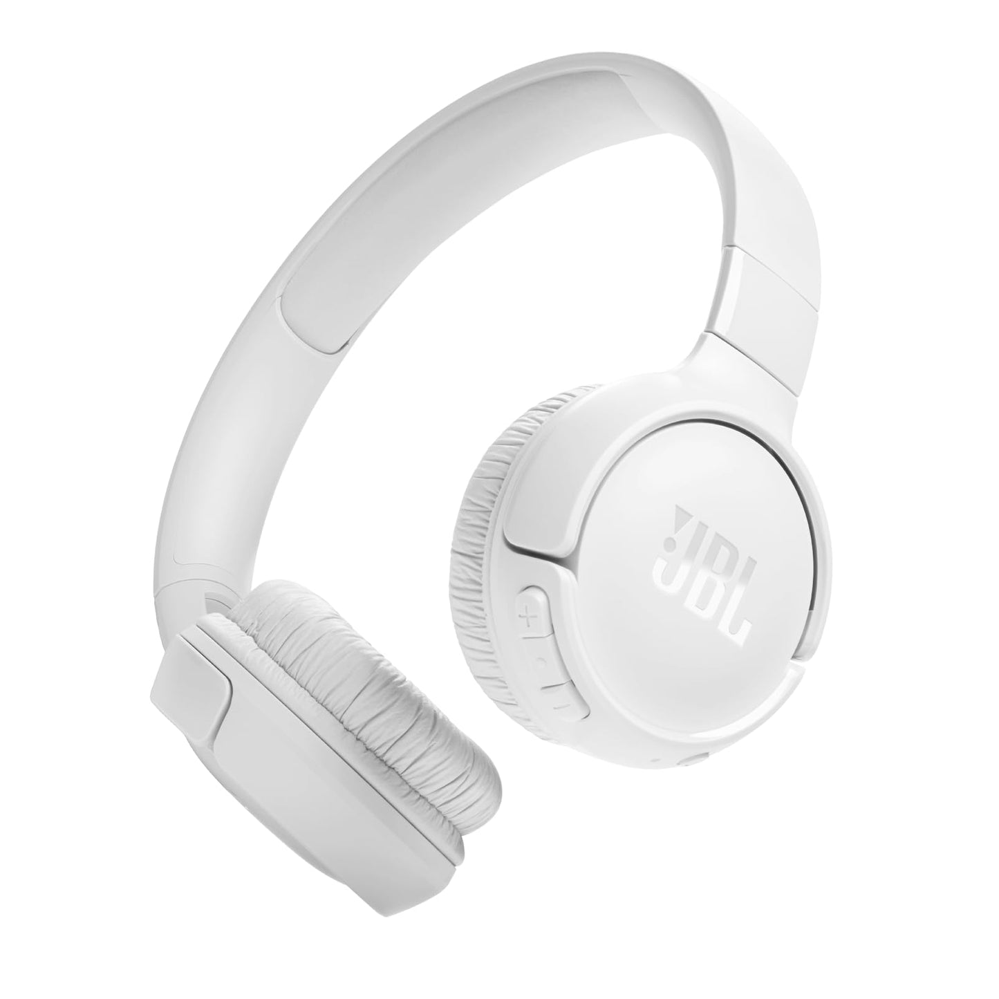Casque supra-auriculaire sans fil JBL Tune 520BT – Jusqu'à 57h d'autonomie et charge rapide, léger, confortable et pliable, appels mains-libres avec Voice Aware (blanc)